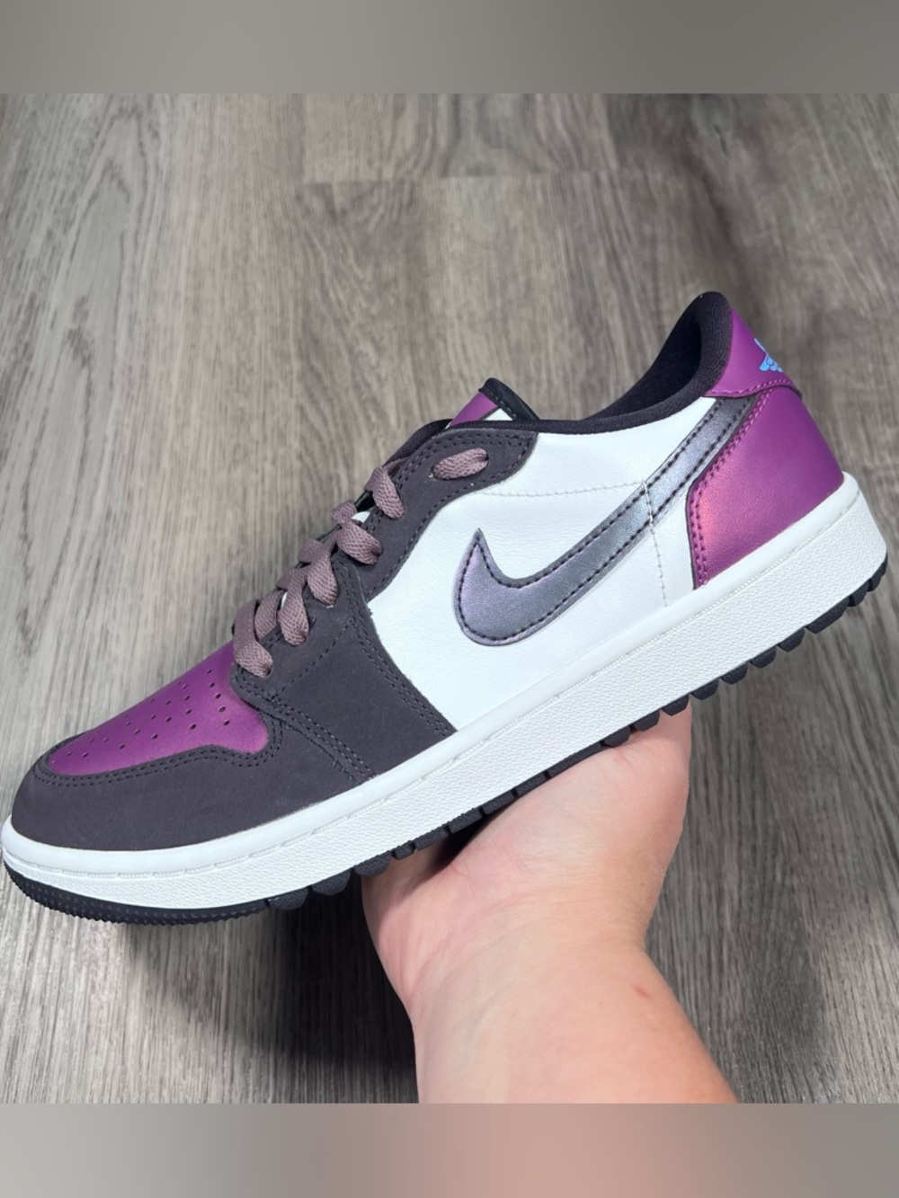 Nike Air Jordan 1 Low G Golf White Cave Purple Smoke Men's Size 8.5 DZ9787-155
